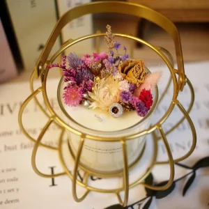 南瓜鐵藝乾燥花蠟燭